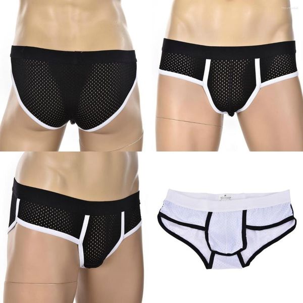 Unterhosen Sexy Low Waist U Convex Bulge Pouch Briefs Herren Mesh Brief Unterwäsche M-XL