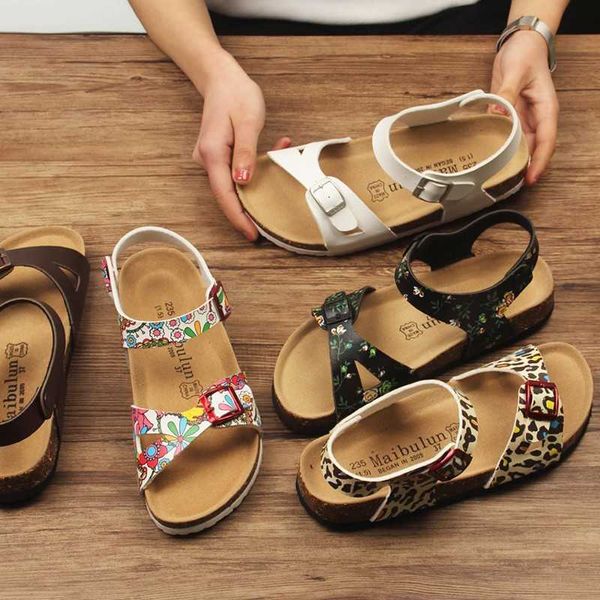 Sandali Soft Cork Sandali casual Donna Summer Beach Slides Pantofole Infradito Cinturino con fibbia antiscivolo Ragazze Laides Indoor Outside Shoes T221209