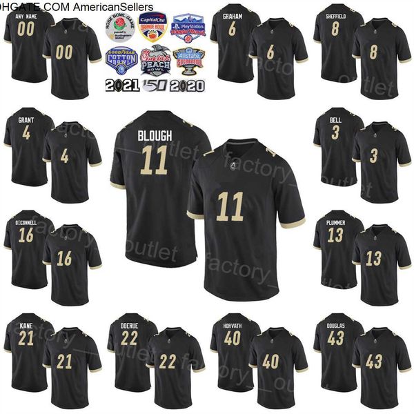 Maglia NCAA Purdue Football College 15 Drew Brees 36 Edwin Watson 11 David Blough 16 Len Dawson 1 Akeem Hunt 23 Bolden Team Colore Nero Tutto cucito Sport