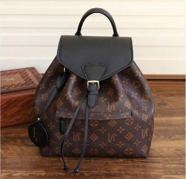Backpack Genuine Leather Vintage Travel Bag Adjustable Strap Cowhide Handle Drawstring 9020