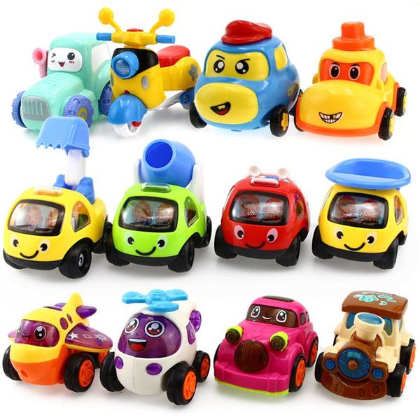 Modello pressofuso Giocattolo per bambini Tirare indietro Auto Inerziale Ingegneria Aeromobili Treno Collezione Veicolo Auto Giocattoli per Ragazzi Bambini Christm296i