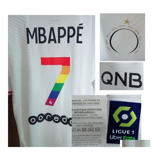 Altro Tessili per la casa 2022 Partita indossata Problema del giocatore Maglia arcobaleno Personalizzata Qualsiasi nome Numero Maillot Calcio Drop Consegna Giardino Te Homefavor Dhb58