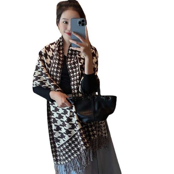 SCARPE CAPTO GEGNO Abito SCARF SCARICO 2022 NUOVO DONNE DONNE CALDO E MORM PASHMINA SCAWLE COPERCIA LADI TASSELLA CASHMER SPEGGE DOPPIO