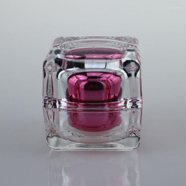 Speicherflaschen 50pcs 30ml rosa kristallquadratischer Acrylglas Online Kosmetische 30g leere Kunststoff