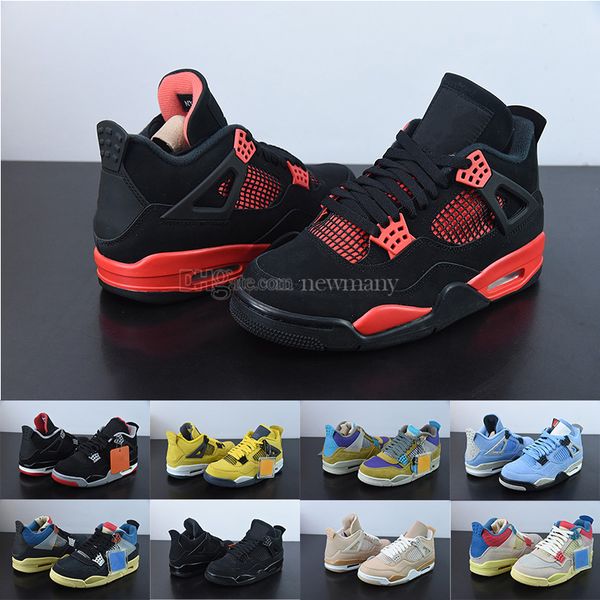 Basketballschuhe Jumpman 4s Männer Frauen Military Black Cat Red Thunder Sail University Blue White Oreo Fire Pure Money Midnight Navy Jordans 4 Sneakers Trainer