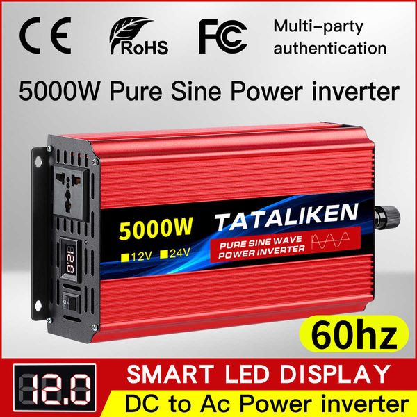 Convertitore a onda sinusoidale pura da 60 Hz Convertitore di tensione da 1600 W 2500 W 3500 W 4500 W da CC a CA Alimentatore per mini-car da 12 V a 220 V