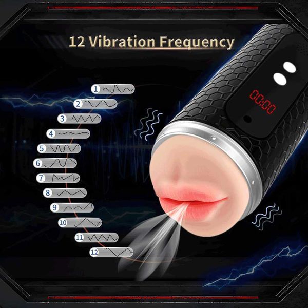 Juguetes sexuales, vibrador masajeador, copa de masturbación con sincronización para hombres, máquina Vaginal de mamada, juguetes de vibración de silicona, artículos para adultos LDZZ