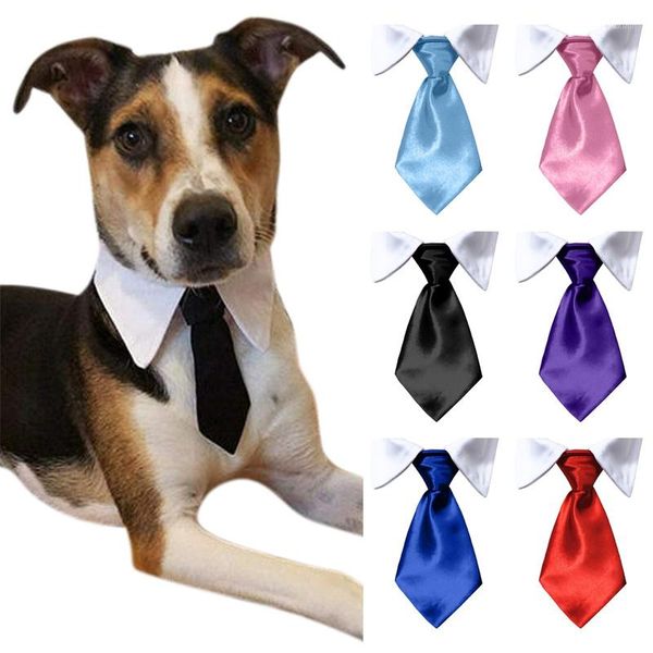 Hundebekleidung, Fliege, Kragen, niedliche Baumwolle, verstellbare Krawatten mit Anzug, weiße Smoking-Kostüme, Fellpflege-Accessoires, Smoking