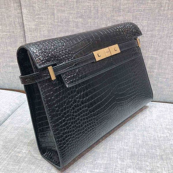 Saco maleta manhattan noite bolsa de luxo designer paris marca ombro siant lourent couro feminino of8h