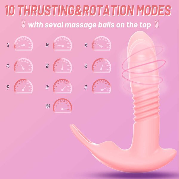 Ganzkörpermassagegerät, Sexspielzeug, Massagegerät, Vibrator, rotierender, stoßender Teleskopdildo, Vagina, G-Punkt-Massage, Klitoris-Stimulator, Masturbator, weibliches Spielzeug für Frauen, KD4U