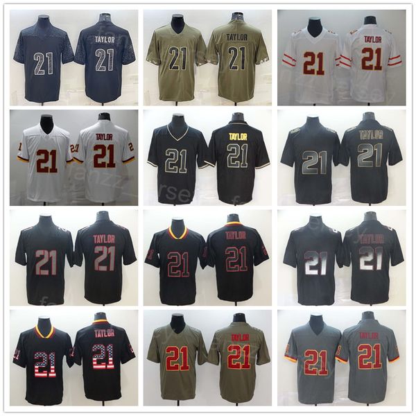 Men Football 21 Sean Taylor Jersey Bordado e costura para os fãs de esportes Rainbow Leopard Grãos Drift Hemp Grey Flag Shadow Hifenation Goddess Vapor Color Rush Team