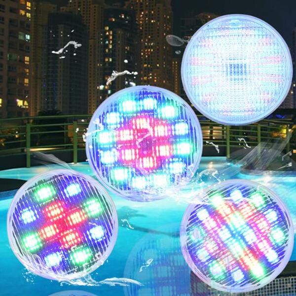 Faróis de piscina par 56 LED LED BULA LUZ DE LUZ DE 12V FOCOS PARA PISCINAS QUENTE ÁLIGO BRANCO RGB RGB LUZES DE PONDRAS DE