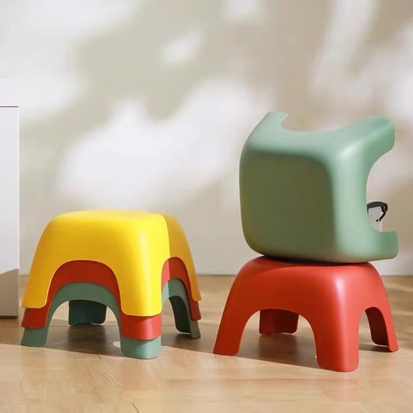 Sgabello per bambini dei cartoni animati Soggiorno per la casa Sgabello in plastica Sgabello da bagno addensato antiscivolo all'ingrosso 1223826