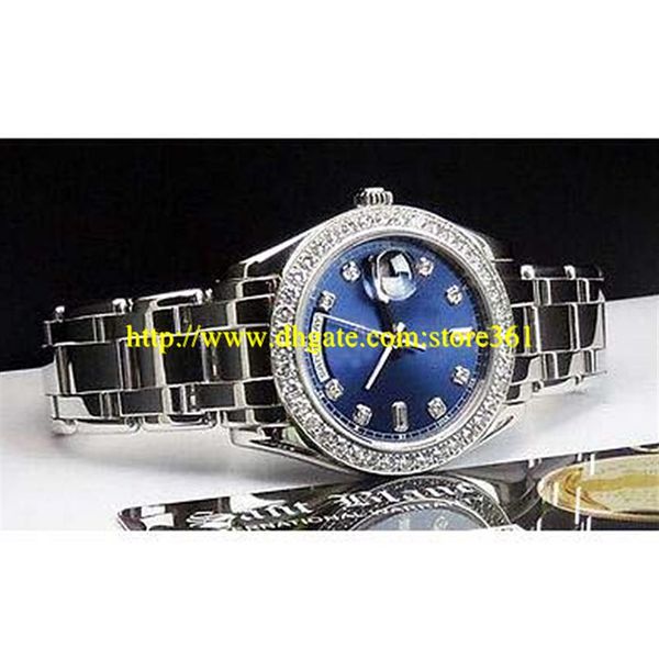 Store361 Yeni Gelecekleri Yeni Erkekler Platin 39mm Başyapıtı Blue Diamond 18946287G