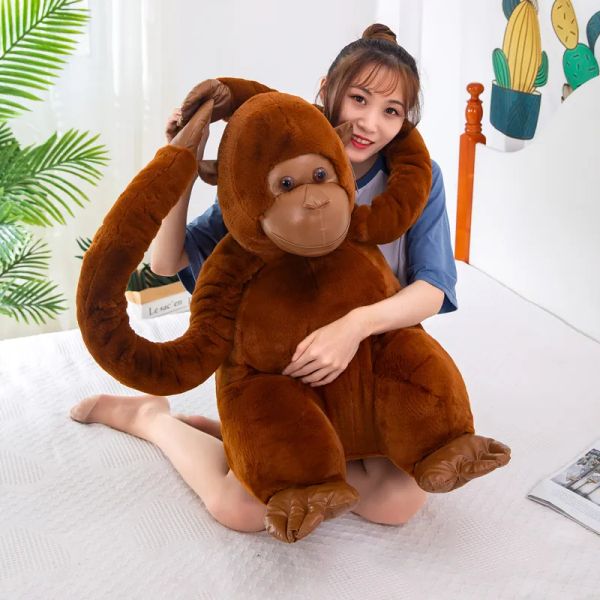 Dev Hayvan Peluş Goril Oyuncak Oyuncak Aksiyon Figür Kral Kong Uzun Kol Maymun Bebek Dolgulu Hayvanlar Şempanze Maymun Boy Noel Hediyesi