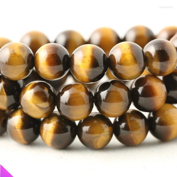 Strang Großhandel 10 gelbe Tigerauge Armband natürliche Energie Glaube Mode Halbedelstein Schmuck Geschenk 3 Spezifikationen