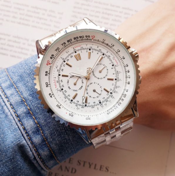Rel￳gios mec￢nicos autom￡ticos de luxo, al￧a de a￧o inoxid￡vel branco 1884 Dial preto Distalho dobr￡vel Brand Brand Gifts Moda Sports Leisure Wristwatch