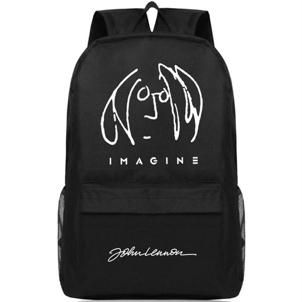 Lennon Sırt Çantası John Day Pack Rock Grubu Okul Çantası Müzik Paketi Kalite Sırıltısı Sıralık Schoolbag Açık DayPack2696