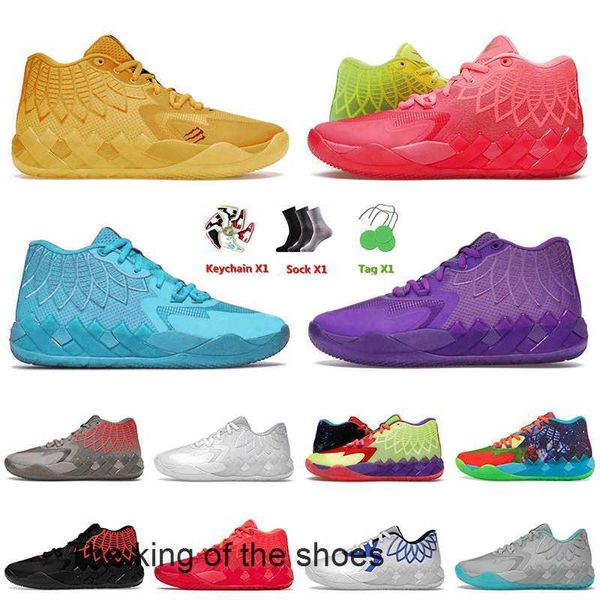 Rick e Morty Lamelo Ball Basketball Shoes Homens Mulheres Universidade Gold Blue Queen City Be You Rock Ridge Red Blast Top Fashion Trainers