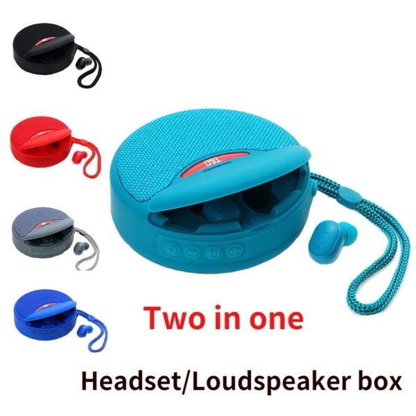 2-in-1-TWS-Funkkopfhörer, Bluetooth-Lautsprecher, Mini-Außenlautsprecher, Sport-In-Ear-Headset mit Mikrofon für iPhone, Samsung, Huawei, Smartphone