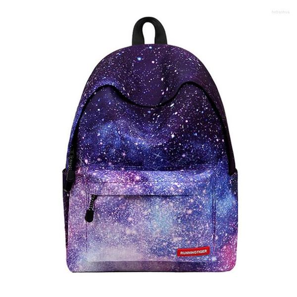 Backpack Space Galaxy Printing Black School Borse per adolescenti Star Fashion Star Women 15%di sconto T341