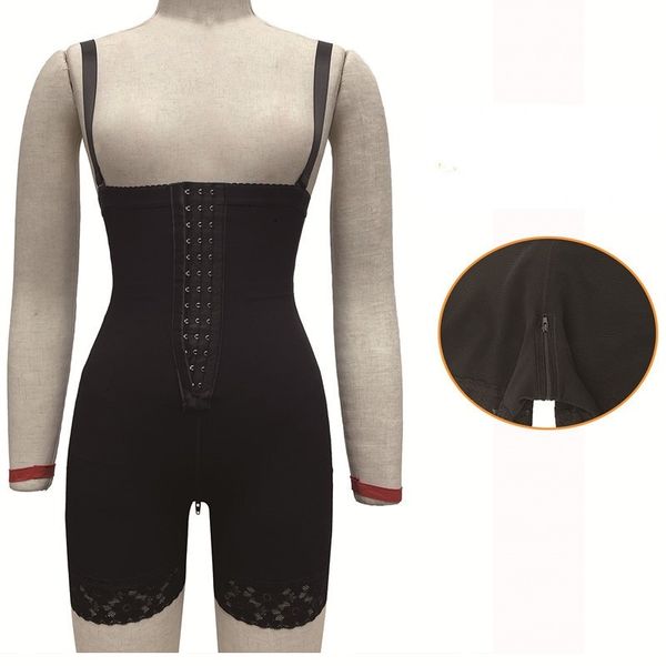 Shapewear Bauchkontrolle Body Shaper für Frauen Hohe Kompression Taillentrainer Po-Lifting 3-reihige Haken Oberschenkel Slimmier Bodysuit