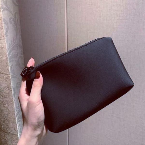 Borsa cosmetica di marca Paris Portafoglio con cerniera di lusso da donna Borsa portaoggetti cosmetica portatile Portamonete con borsa regalo VIP di moda con regalo nero227r