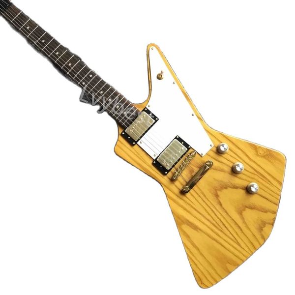 Chitarra elettrica lvybest personalizzati personalizzati a forma speciale istante di cenere in colore giallo