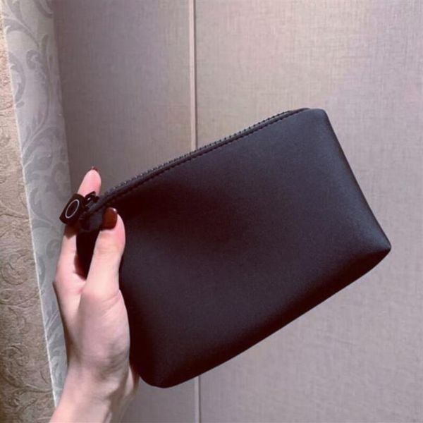 Borsa cosmetica di marca Paris Portafoglio con cerniera di lusso da donna Borsa portaoggetti cosmetica portatile Portamonete con borsa regalo VIP di moda con regalo nero234V