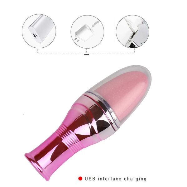 Brinquedos sexuais massager brinquedos de vibradores para mulheres clitudando lambendo o clitóris saxy tampão estimulador de mamilo adulto mulher USB Língua recarregável Casais 7qe0 53r9