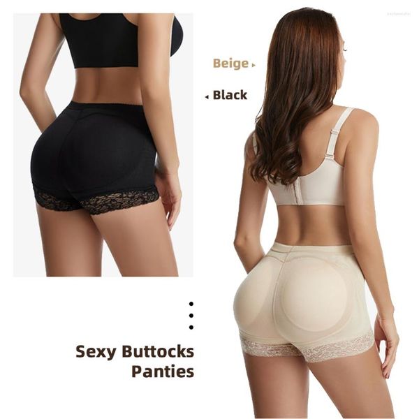 Şekillendiriciler weichens bulifter shapewear kadınlar dantel yastıklı kontrol külot sahte eşek kalçaları güçlendirici pantolon gövde vücut şekillendirici artı boyutu