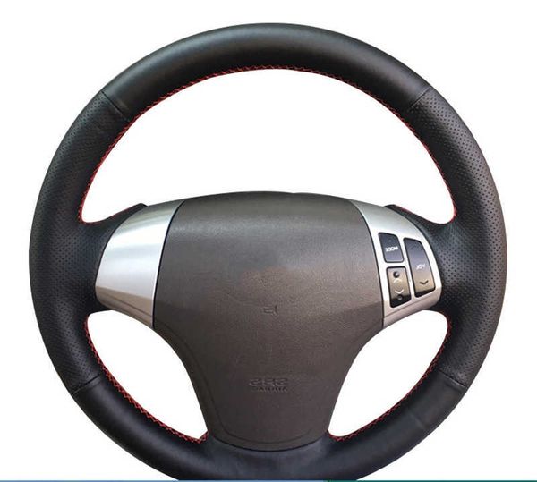 Индивидуальное автомобильное рулевое колесо ручной шитье без скольжения микрофибры кожаные автомобильные аксессуары для Hyundai Elantra 2009 2009 2010