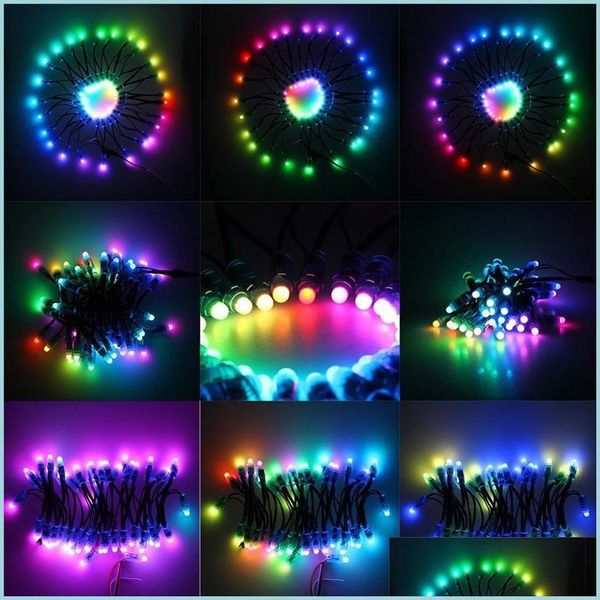 Moduli Led 2021 500Pcs Ws2811 Ic Modalità Pixel Luce 12Mm Punto Impermeabile Dc5V Rgb Stringa Natale Indirizzabile Per Lettere Segno Drop Dhock