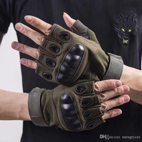 guanti senza dita Airsoft Shooting Bicycle Riding Gear Combat Fingerless Glove Paintball