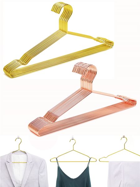 Gold Strong Strong Metal Hanger Roupas para o paletó de terno padrão Boutique Boutique Space Salvando KDJK2212