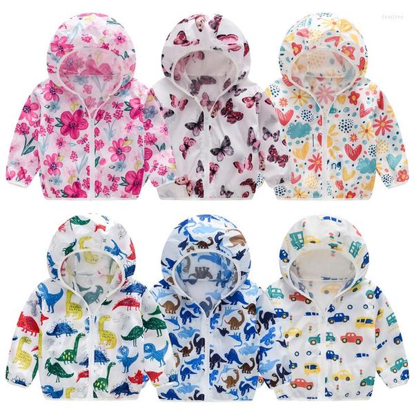 Jacken 2022 Nette Baby Mädchen Jacke Junge Mit Kapuze Mantel Sonnenschutz Jungen Mädchen Lange Ärmeln Sommer Sonnenschutz Kinder Kleidung Outwear