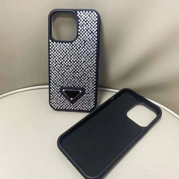 Für iPhone-Hüllen, Luxus-Glitzer-Telefon 14 13 Pro Max, Modedesigner, glitzernde Strasssteine, Diamant-Juwelenbesatz, 3D-Kristall, Damen-Handy-Rückseite