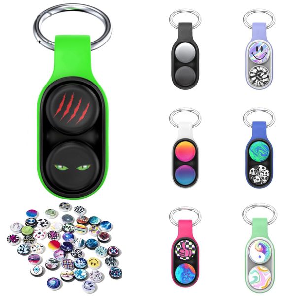 Poppuck Fidget Toys Keychain Magnetic Fuille Fingertip Toys Toys Pacientes autistas e pessoas estressadas Kids Relax Game