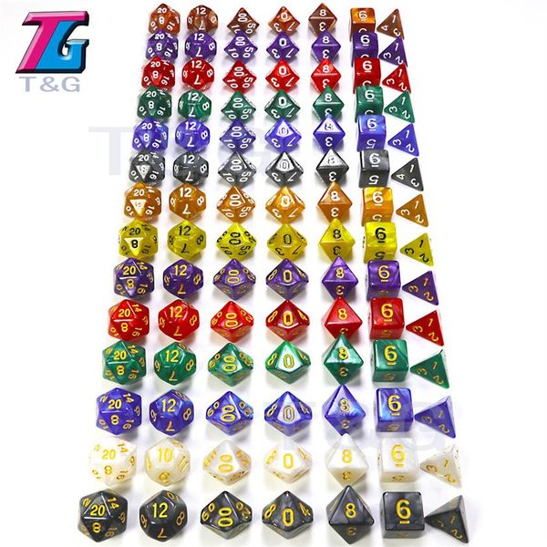 7 % Set Dice Set Leisure Sports Games Высококачественный многосторонний куб с мраморным эффектом D4 - D20 Dungeon и Dragons DD2603