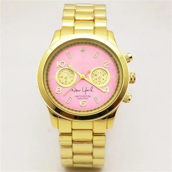 7 cores m marca rel￳gios de pulso homens mulheres luxuosas ouro a￧o inoxid￡vel RELOJES Business Fashion Quartz Watch Movement Silver wa282k