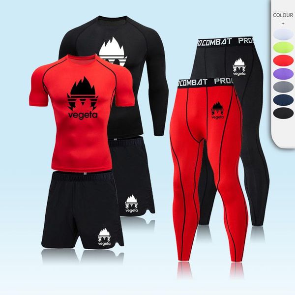 Men's Tracksuits Sports masculinos Camisas de compactação de calças de compactação rápida seco Seco de roupa de índice térmica Base Rashguard Rashguard ginásio masculino