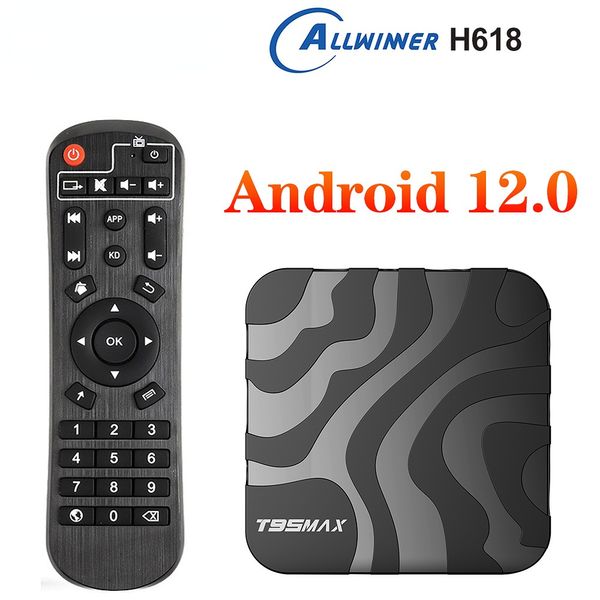 T95MAX TV Box Android 12 4GB RAM 32GB ROM Allwinner H618 6K 4K HDR Dual Wifi 1GB 8GB Media Player T95 Max 2GB 16GB