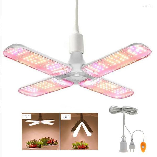 Coltiva le luci Led Pianta da fiore Coltivazione Luce Spettro completo Pieghevole Serra Cavo di alimentazione CA 110 V 220 V Lampada fito per verdure da interno