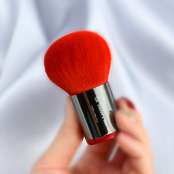 Limited RED Powder Kabuki Make-up-Pinsel 124 – tragbarer Mehrzweck-Gesichts-Grundierungs-Puder-Bronzer-Rouge-Kosmetik-Pinsel
