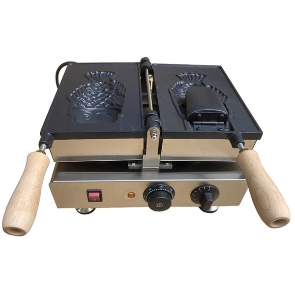 Gewerbliche Nutzung, antihaftbeschichtet, 110 V, 220 V, elektrischer Taiyaki-Waffeleisen-Maschinenbäcker in japanischer Fischform