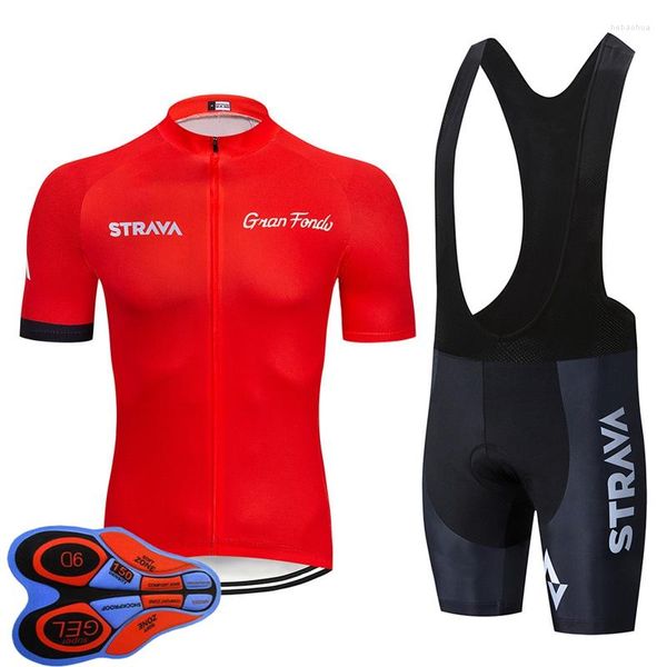 Set da corsa 2022 Pro Team Uomo Maglia da ciclismo Abbigliamento da bici Estate Abbigliamento sportivo traspirante Mtb Maglie da bicicletta Abbigliamento Y20050803