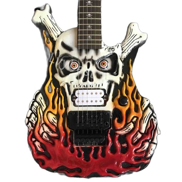 Lvybest E-Gitarre, individuell, unregelmäßig, spezielle Körperform, Totenkopf-Ep-Stil, in verschiedenen Farben