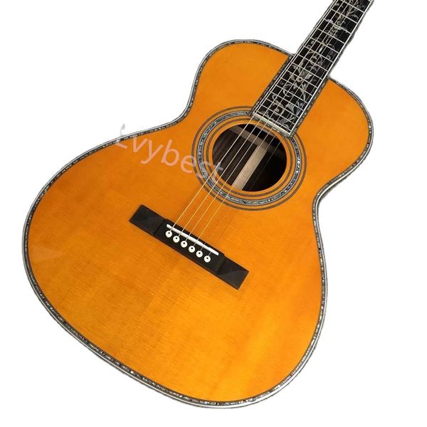 LVYBEST ЭЛЕКТРОГИАТА CUSTED 38 -дюймовый OO BODY SOLID ROSEWOOD ACUSTIC GUITAR может принять индивидуальный логотип головного устана