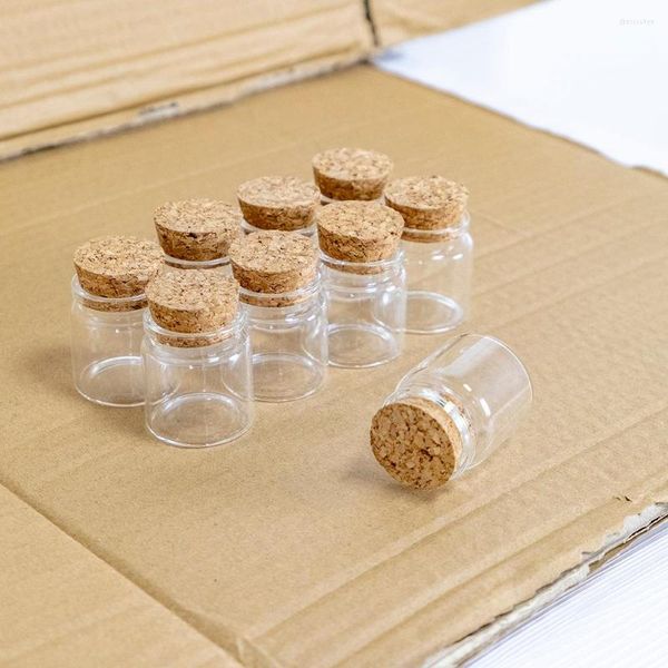 Garrafas de armazenamento 12pcs/lote 25ml Mini Wishing Glass Cork Offt 37mm minúsculos frascos vazios Stopper transparente recipiente de lembrança