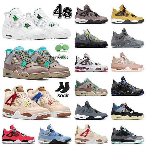 2023 Casual Wholesale 4s Jumpman 4 Herren Damen Basketballschuhe neue heiße wilde Dinge Outdoor Sport Sneaker gezüchtet Universität blau cool grau metallic JORDON jordam